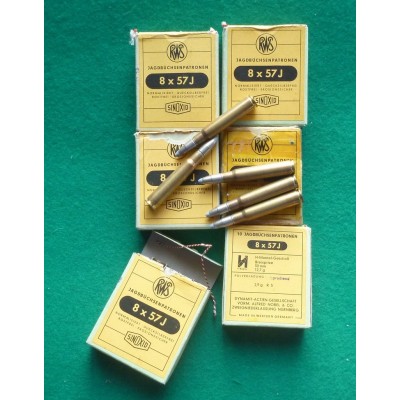 8x57J RWS, lovecké, poloplášť, 12,7 g