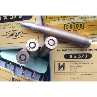 8x57J RWS, lovecké, poloplášť, 12,7 g