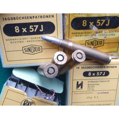 8x57J RWS, lovecké, poloplášť, 12,7 g