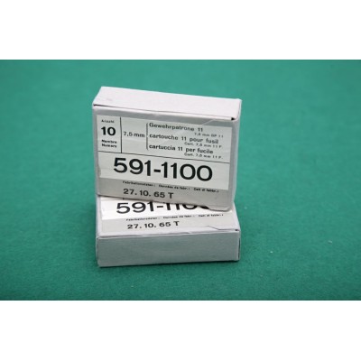 Náboje 7,5 mm Swiss v orig. balení, zapečetěno, neotevřeno