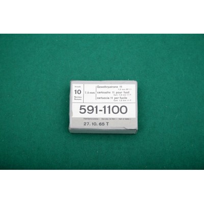 Náboje 7,5 mm Swiss v orig. balení, zapečetěno, neotevřeno