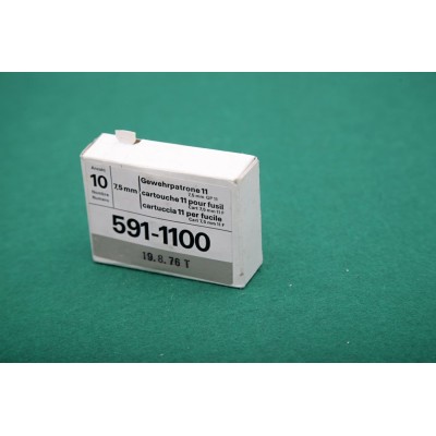 Náboje 7,5mm Swiss pro dlouhé zbraně v orig.balení