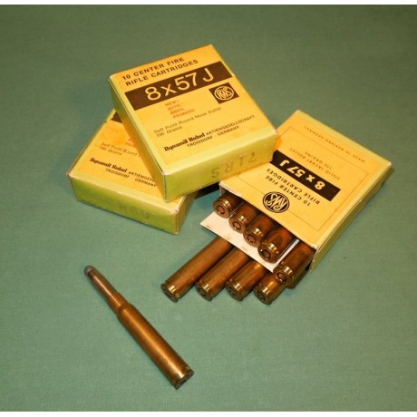 Náboje 8x57I lovecké, poloplášť, 12,7 g