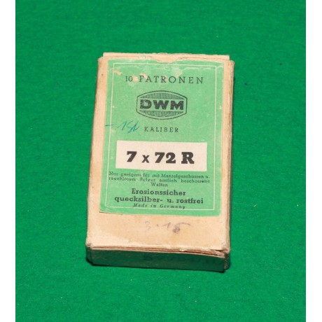 Náboje 7x72R DWM, poloplášť, 9g