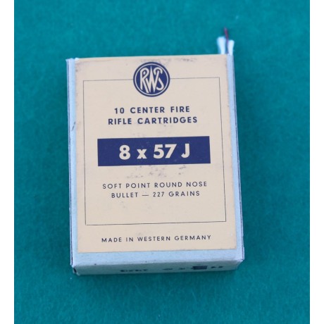 Náboje 8x57J RWS, střela poloplášť 14,7 g