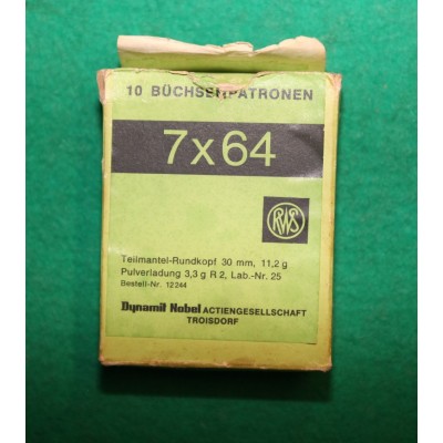 Náboje 7x65R DWM, poloplášť