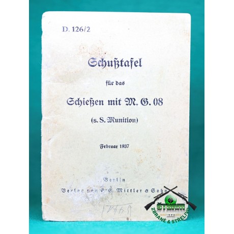 Příručka pro kulometčíky MG08 z roku 1937.originál, rarita v dobrém stavu
