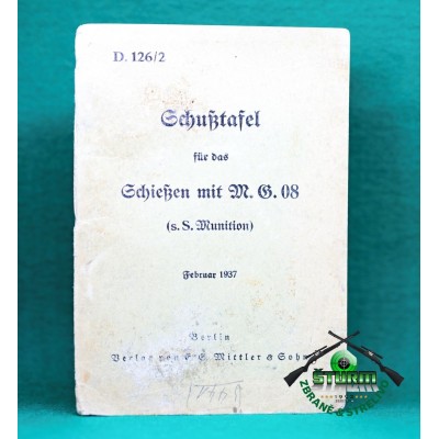 Příručka pro kulometčíky MG08 z roku 1937.originál, rarita v dobrém stavu