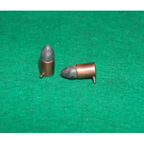 Náboje historické sběratelské Lefaucheux 12mm, perf. stav.