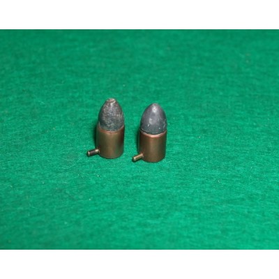 Náboje historické sběratelské Lefaucheux 12mm, perf. stav.