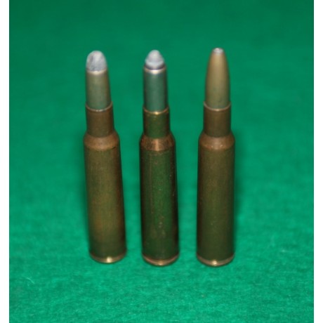Náboje 7x57 RWS, různá provedení, sbírkové, 3 ks