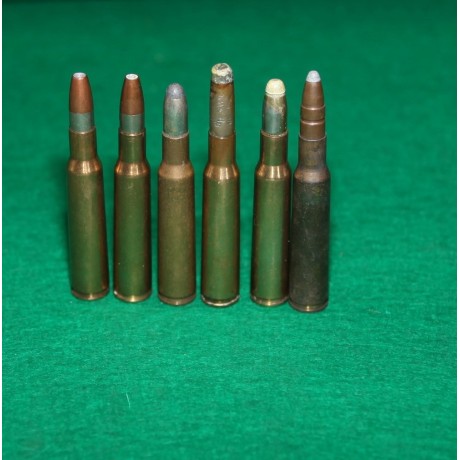 Náboje 7x57 RWS sbírkové, konvolut, různá provedení