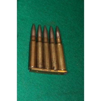 Náboje 8x57IS Wehrmacht, v páscích, sbírkové