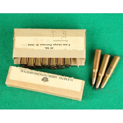 Náboje 8x58R norský náboje originální, sbírkové