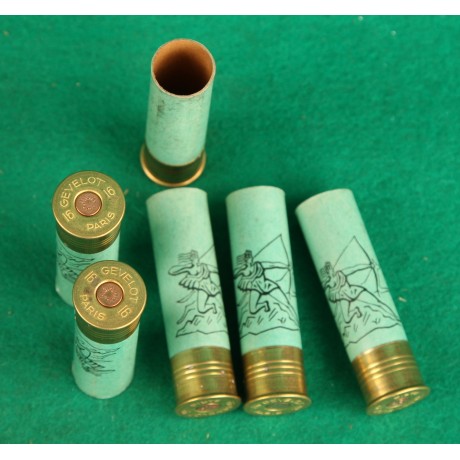 Brokové dutinky ráže 16, Gévelot, zelené