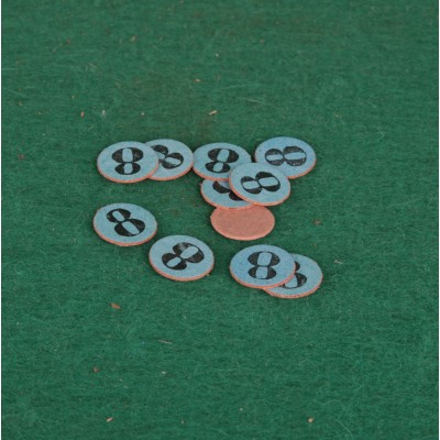 Krytky na brokové náboje kal. 20 s popiskou 8