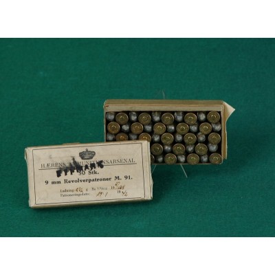 Náboje 9mm Švédsko, M91, originální balení