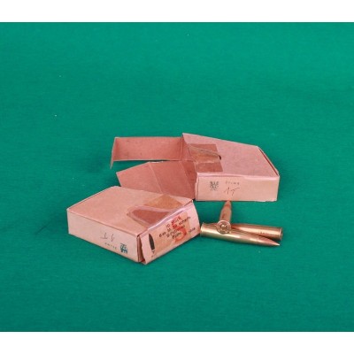 Náboje 8x56R s orlicí rok 1938, balené v původních krabičkách