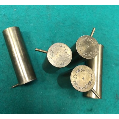 Originální, historické mosazné dutinky ráže 12 Lefaucheux.