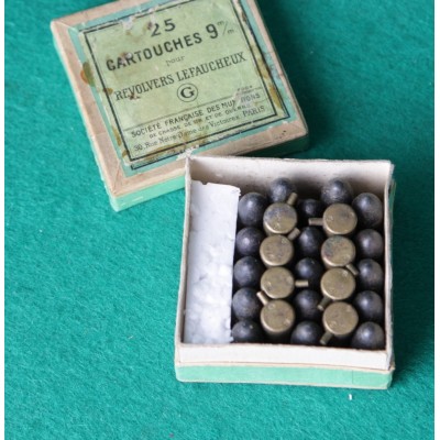 Náboje 9mm Lefaucheux v původním obalu