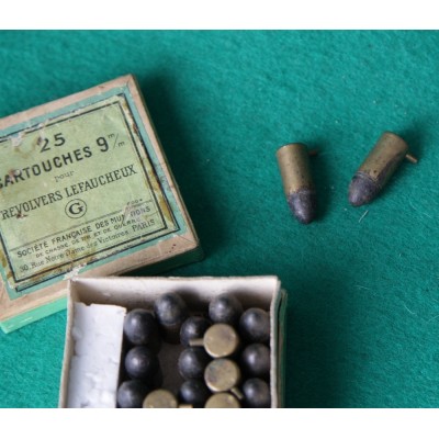 Náboje 9mm Lefaucheux v původním obalu
