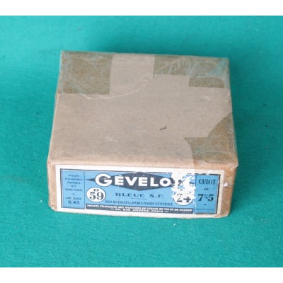 Krabice od brokových dutinek Gévelot ráže 14, sbírková.