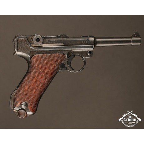 Pistole P08 Erfurt, v.č. 5357, výborný stav, KOMISE