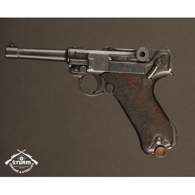 Pistole P08 Erfurt, v.č. 5357, výborný stav, KOMISE