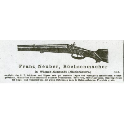 Reklama firmy Neuber - rok 1888