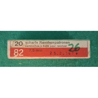 Náboje 7,5mm Swiss Ord pro revolvery M.1882