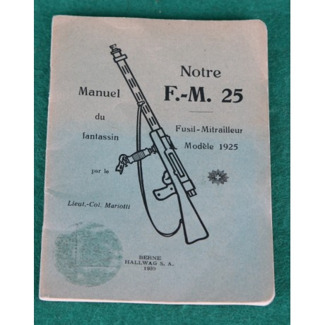 Příručka švýcarský samopal F.M.25, originál