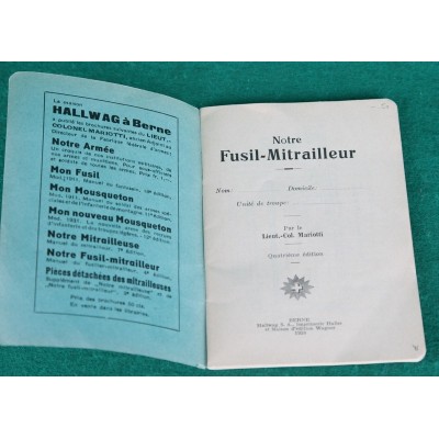 Příručka švýcarský samopal F.M.25, originál