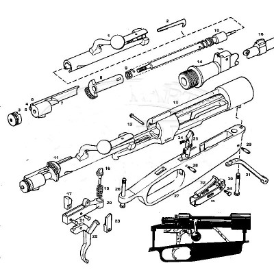 Nábojová schránka pro pušky Carcano M.91