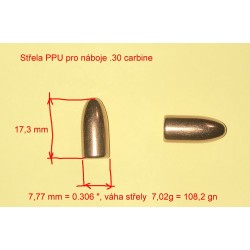 Střely .30 Carbine PPU pro revolvery M.1882 nebo Nagant